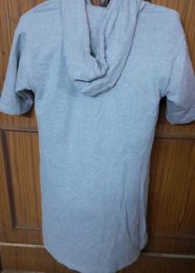 Grey Paris Hoodie T-shirt Dress