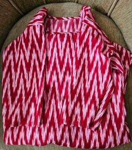 Pink Ikat Design Everyday Kurti 🌷