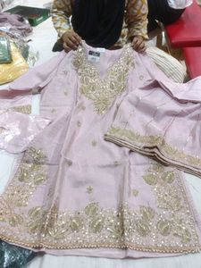 Pink Embroidered Kurta Set