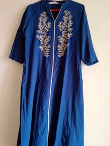 Womens Long Blue Kurti