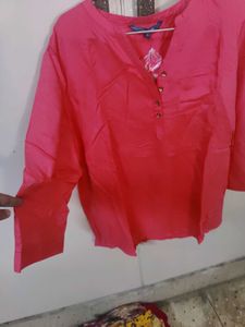 Coral Button Down Shirt - New with Tag