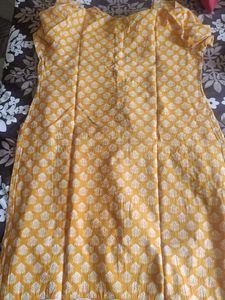 Stylish Yellow Kurta Set with White Pants