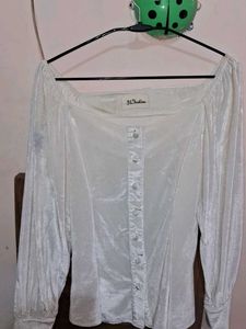 Velvet Square Neck Blouse