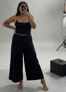 Wide Leg Culottes Pants