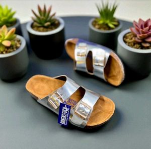 Birkenstock Arizona Silver Sandals
