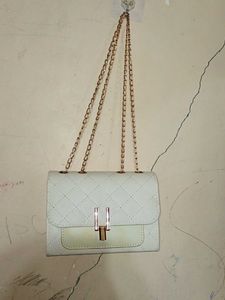 Quilted Chain Sling Bag