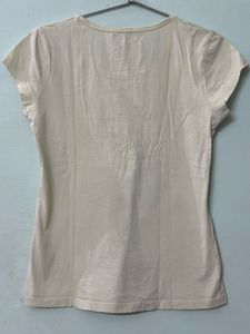 Set of Turquoise and Off White Tees