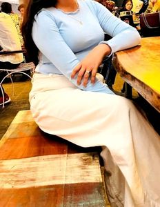 white flared jeans