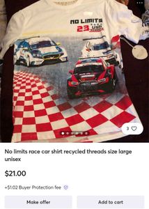 NoLimits Race Car Graphic Tee Recycled Threads S:L
