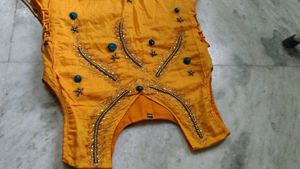 Mustard Yellow Embroidered Gown