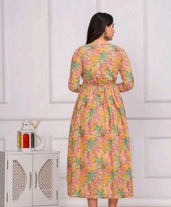 Vibrant Floral Print feeding Anarkali Kurta