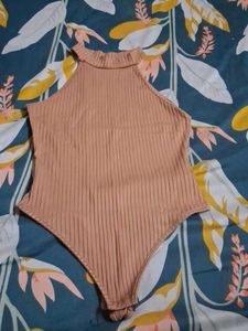 Ribbed Mock Neck Bodysuit