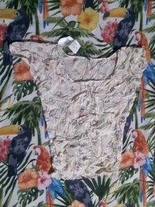 Crushed Floral Print Top