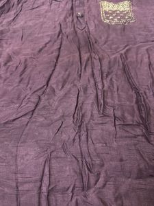 Embroidered Purple Kurta