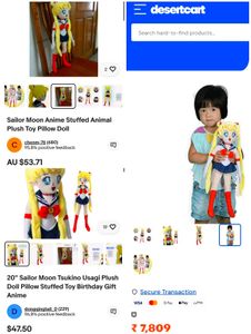 Sailor Moon and Pikachu Plush Doll