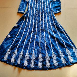 Stylish Blue Tie-Dye kurti