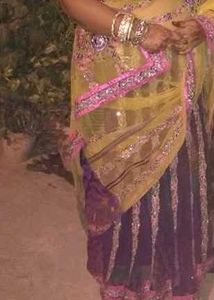 designer Purple Saree