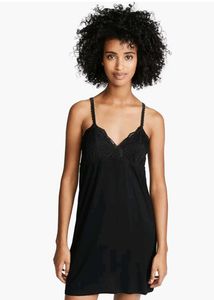 Elegant Lace Trim Slip Dress