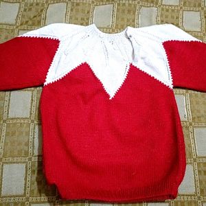 Adorable Baby Red &amp; White Sweater