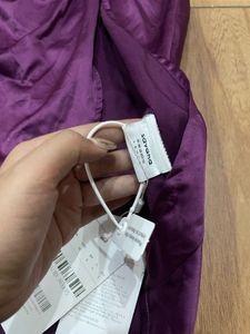 Elegant Purple Satin Dress
