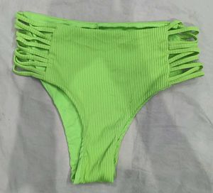 🔥 Lime Green High-Waisted Bikini Bottom