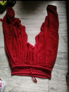 Red Ethnic 5 mtr Salwar
