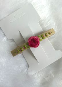 Handmade Embroidered Floral Hair Clip