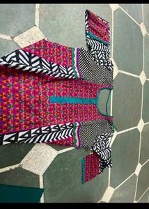 Colorful Printed Kurta Set(sami stiched)