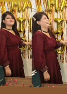 Maroon Ethnic Gown