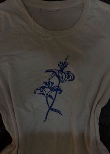 b1g1 free flower printed pure cotton tee