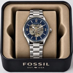 Fossil Automatic Mechanical Watch - Blue Dial