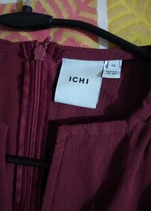 ICHI Elegant Maroon Jumpsuit