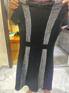 Sparkling Black Short Sleeve Dress
