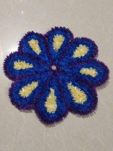 Handmade Flower mat ragoli
