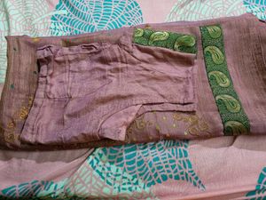 Once Used Very Pretty Saree Full Embroidery,