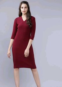 Price Drop - TT Maroon Knee-Length Dress