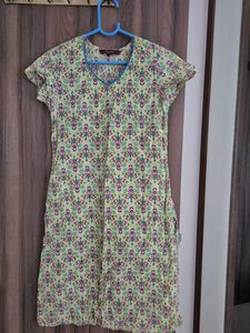 Patterned V-Neck Summer Dress