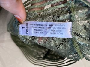 New Olive Green sheet Lace Panty (Size L)
