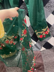 Emerald Green Embroidered Kurta Set