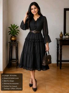 Chic Black Tiered Dress
