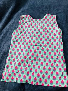 Floral Sleeveless short Kurta