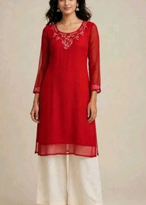 Elegant Red Kurta only
