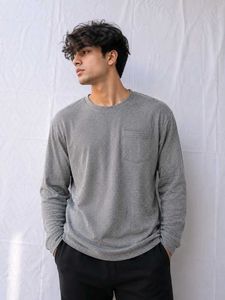 Jack &  jones Grey Long Sleeve Pocket T-Shirt
