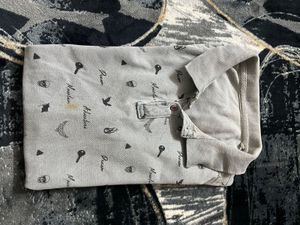 Patterned Grey Polo T-shirt