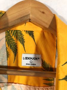 Yellow Printed Casual Shirt(Men’s)