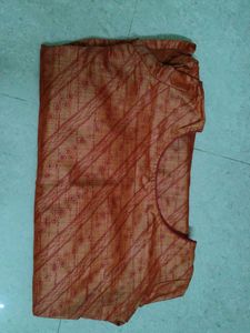 Orange Printed Kurta