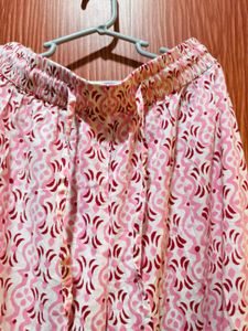 Pink Floral Print sharara Kurtaset