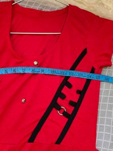 Women’s Red Fit &amp; Flare Dress