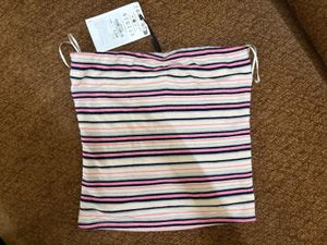 Striped Strapless Tube Top