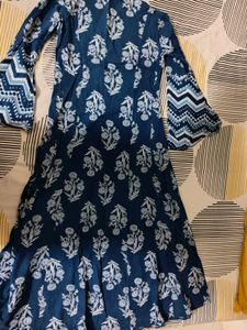 Navy Blue Kurta Plazo Set